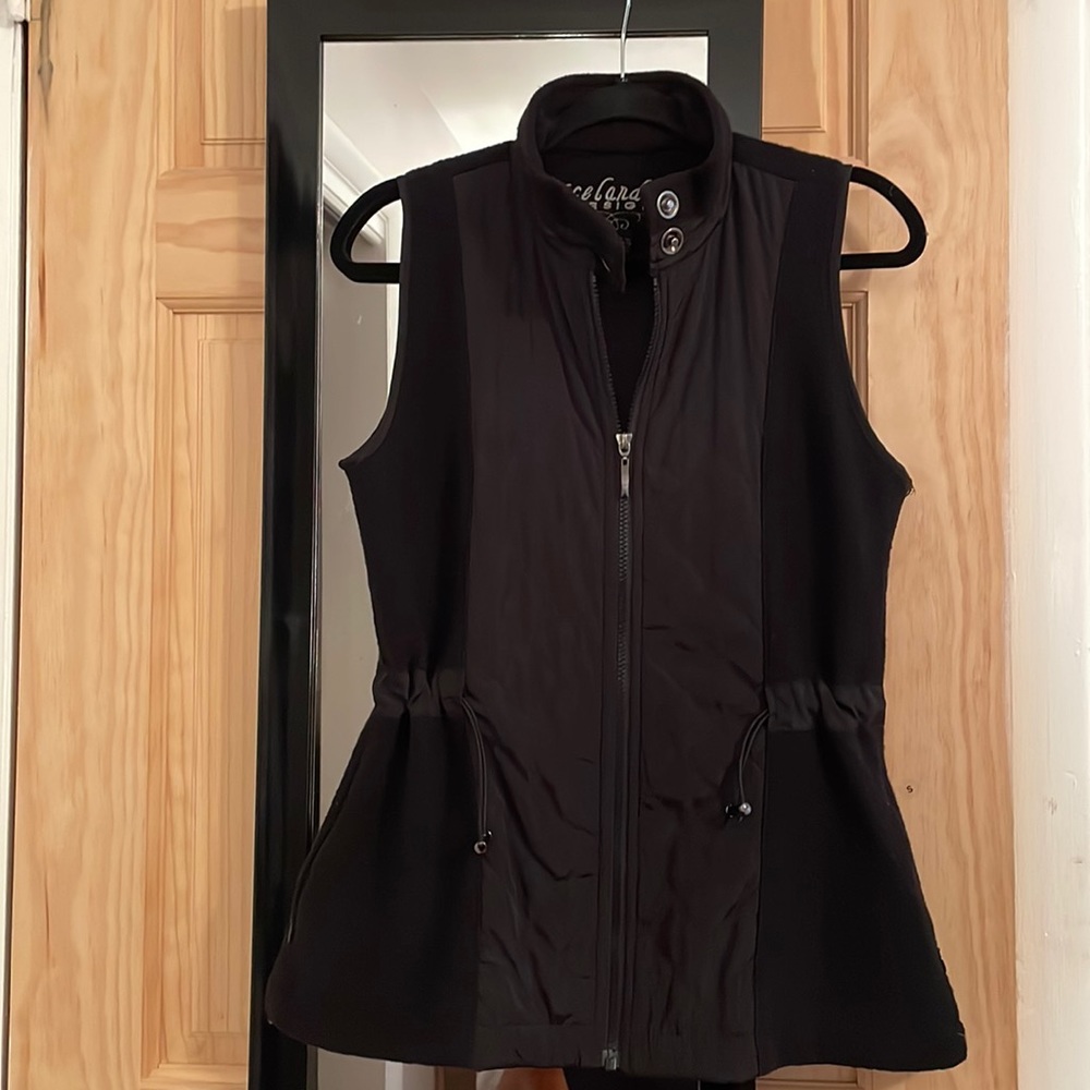 Black sinched waist vest